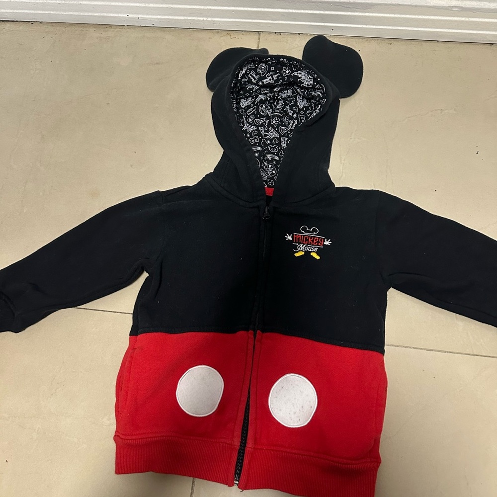 Disney Mickey Mouse Black and Red Kids Hoodie